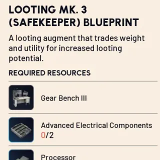 Looting Mk.3 (Safekeeper) blueprint