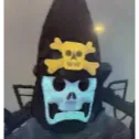 glowing skull mask