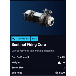 sentinel firing core x3