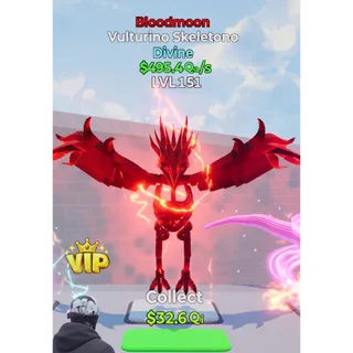 Bloodmoon Vulturino Skeletono 495.4Qa/s Go Up For Brainrots