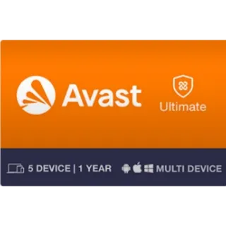 Avast Ultimate 5 Devices, 1 Year - Multi Device (Global)