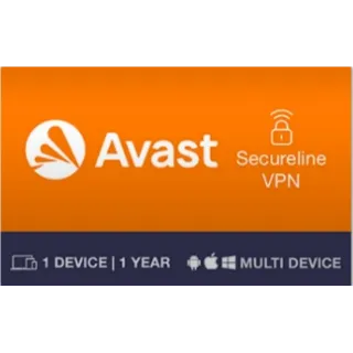 Avast SecureLine VPN 1 Device, 1 Year - Multi Device (Global)