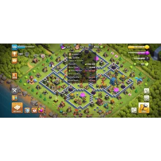 TH12 MAX 🏰 XP180🔥EPIC EQUIPMENT GIANT GAUNTLET🔥2 SKIN HEROES[54-60-34-38 ]GEMS 484🔥 #2039