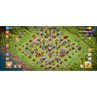 SEMI MAX TH 11🔥XP 95🔥4 SKINS HEROES 46-48-30-18🔥8 EPIC EQUIPMENT🔥GEMS 770🔥#2