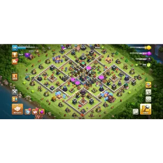 TH14 🏰 XP139🔥EPIC EQUIPMENT FIREBALL LV18🔥4 SKIN HEROES[49-58-40-31-11]GEMS 248🔥#2044