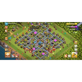 FULL MAX TH12🔥XP 170🔥4 SKINS HEROES 65-65-40-39🔥FIREBALL LV 14🔥EPIC EQUIPMENT🔥#51