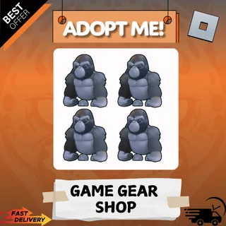 SILVERBACK GORILLA  (4x) | Adopt Me 