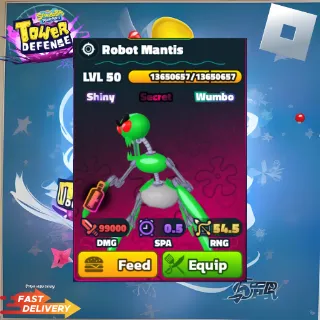 ROBOT MANTIS - SHINY WUMBO SECRET FORMULA - SPONGEBOB TOWER DEFENSE