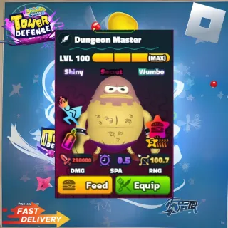 Dungeon Master - 5 STAR NEPTUNE CROWN SHINY WUMBO POWER PATTY - SPONGEBOB TOWER DEFENSE