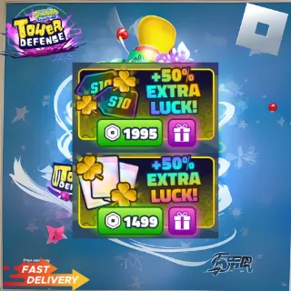 HOLO + S10 Hunter 50% Extra Luck Bundle | SPONGEBOB TOWER DEFENSE