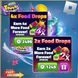 2x FOOD DROPS / 4x FOOD DROPS BUNDLE! | SPONGEBOB TOWER DEFENSE