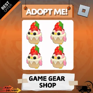 Strawberry Penguin (4x) | Adopt Me