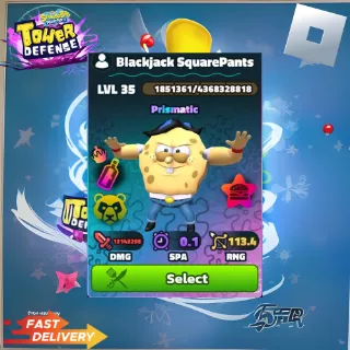 BlackJack Squarepants - NEPTUNE CROWN  SECRET FORMULA POWER PATTY - SPONGEBOB TOWER DEFENSE