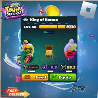 KING OF KARATE - NEPTUNE CROWN SECRET FORMULA POWER PATTY - SPONGEBOB TOWER DEFENSE