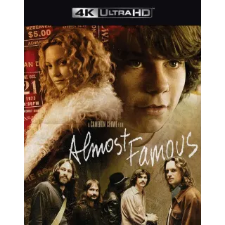 Almost Famous [4K] iTunes or Vudu