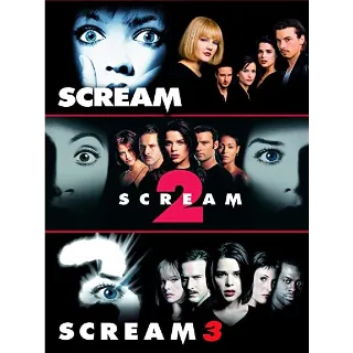 🔪 Scream 1-2-3 [4K] Vudu or iTunes