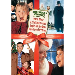 Miracle on 34th Street • A Christmas Carol (1984)• Home Alone • Jingle all the Way