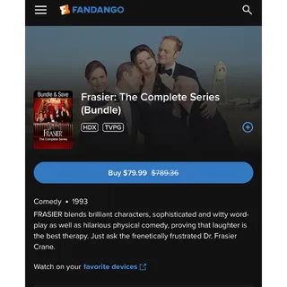 Frasier: The Complete Series [HDX] Fandango