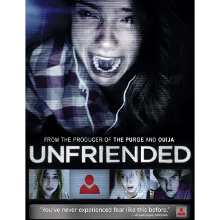 🩸Unfriended [HDX] Vudu•MA 