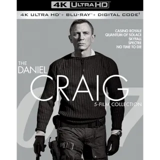 [007] Daniel Craig 5-Film Collection • Casino Royale ⚡️ Quantum of Solace ⚡️ Skyfall ⚡️ Spectre ⚡️ No Time To Die • [Vudu]