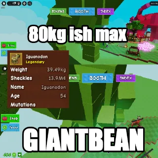 Huge Titanic Godly 80kg Max Iguanodon GIANT BEAN mutation