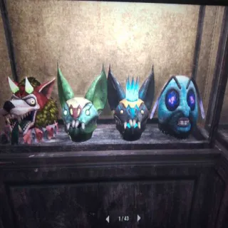 4 Glowing Mask Set