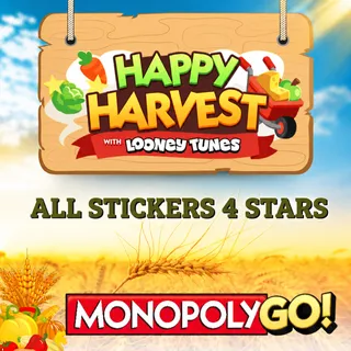⚡Fast Delivery⚡Monopoly Go 4 stars⭐ Stickers [All Available] [Cafe Ingredients also available] [Best Rate]