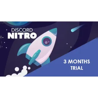Discord Nitro 3 Months Trial - Discord Key - GLOBAL