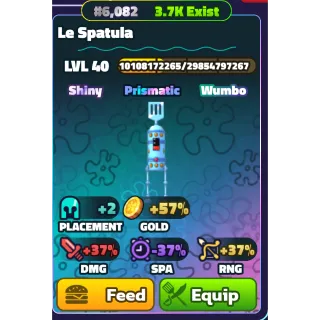 SHINY WUMBO LE SPATULA (SILVER SERIAL) LEVEL 40  - SPONGEBOB TOWER DEFENSE