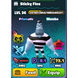 WUMBO STICKY FINS - SPONGEBOB TOWER DEFENSE (serial 900-950)
