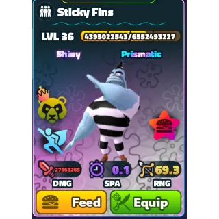 SHINY  STICKY FINS - SPONGEBOB TOWER DEFENSE (serial 1500-1600)