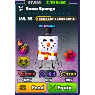 SNOW SPONGE (SILVER SERIAL)  - SPONGEBOB TOWER DEFENSE