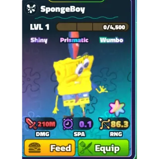 SUPERSTAR SPONGEBOY - SPONGEBOB TOWER DEFENSE (gold serial 850-900)