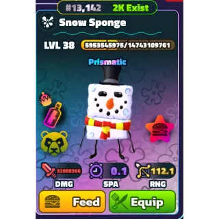 SNOW SPONGE (SILVER SERIAL)  - SPONGEBOB TOWER DEFENSE