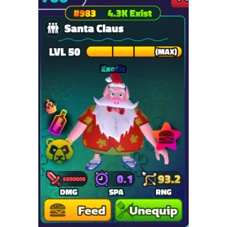 SANTA CLAUS (GOLD SERIAL)  - SPONGEBOB TOWER DEFENSE