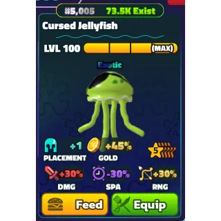 5 STAR CURSED JELLYFISH (SILVER SERIAL) - SPONGEBOB TOWER DEFENSE