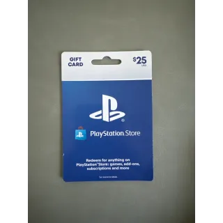 $25.00 USD PlayStation Store