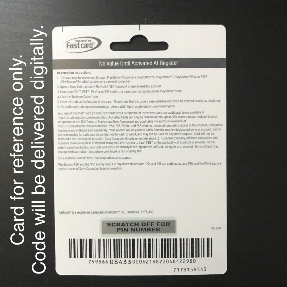 playstation card code