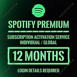 Spotify Premium 12 Months Individual Global