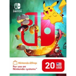 INSTANT🌟USA REGION ONLY🌟$20.00 USD NINTENDO ESHOP GIFT CARD