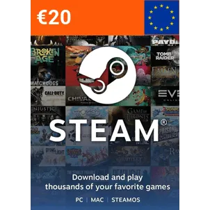 INSTANT 🌟 STEAM WALLET GIFT CARD 20 EUR 🌟 EU ACCOUNT ONLY