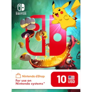 INSTANT🌟USA REGION ONLY🌟$10.00 USD NINTENDO ESHOP GIFT CARD