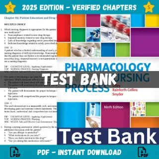 Test Bank for Pharmacology and the Nursing Process 9th Edition 