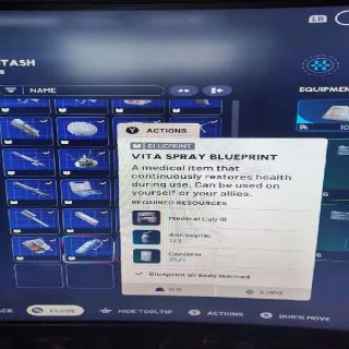 Vita Spray Blueprint