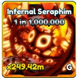 Tap Simulator | Golden Infernal Seraphim x249.42m [Max Level- Lv. 150] [New SECRET Pet - 1 in 1,000,000]