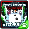 Tap Simulator | Frosty Snowman x170.85k [New SECRET Pet - 1 in 150,000]