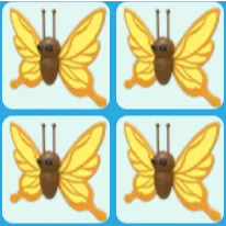 x4 Yellow Butterfly