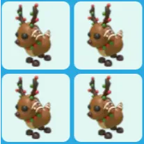 x4 Gingerbread Reindeer