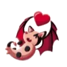 Bat Dragon Cuddle Animated Sticker