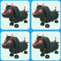 x4 Halloween Evil Dachshund